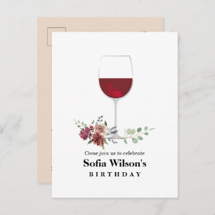 convite de festas de vinho adulto