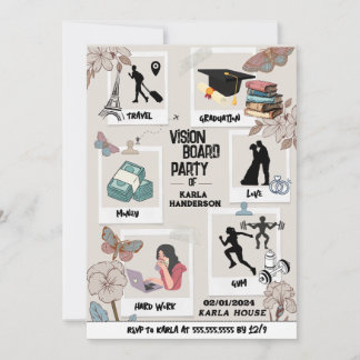 Convite de festas de visão, visão de sonho Invita