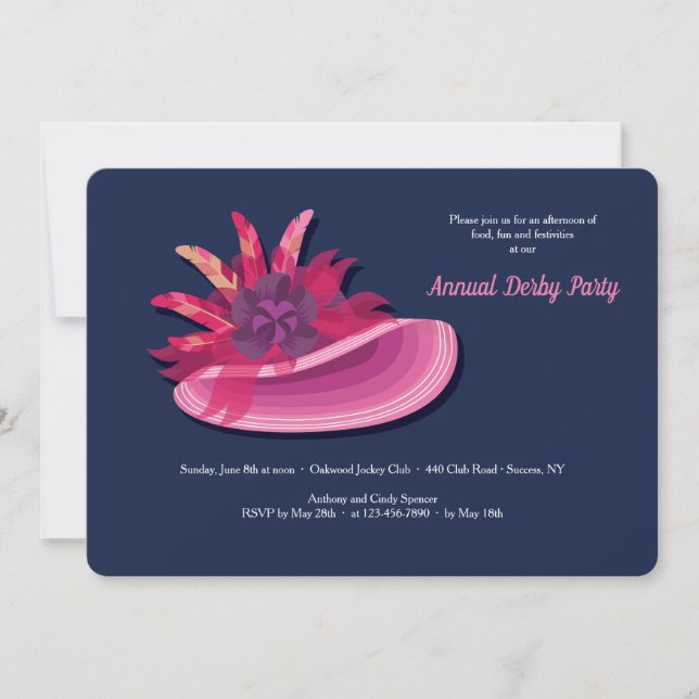 Convite de festas Derby do Chapéu 2 da Senhora (Frente)