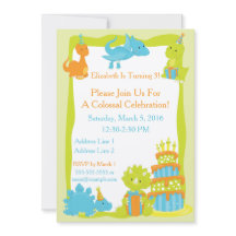 Convite de festas Dinossauro Bebê