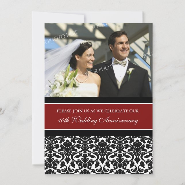 Convite de festas do 10º Aniversário da Foto Negra (Frente)