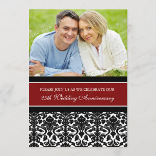 Convite de festas do 25 de Fotografias Preto Verme