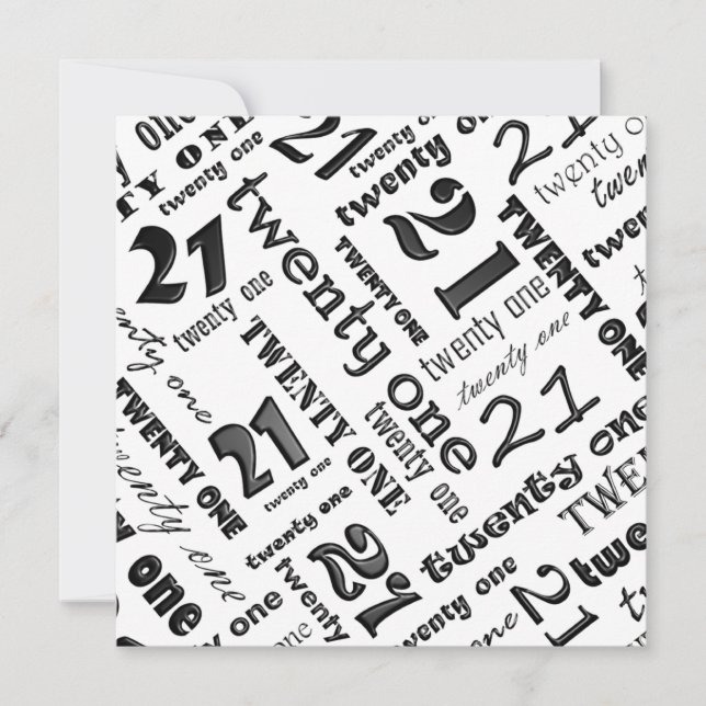 Convite de festas do aniversário de 21 anos (Frente)