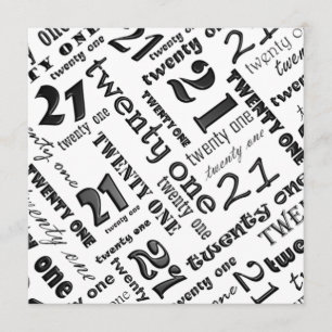 Convite de festas do aniversário de 21 anos