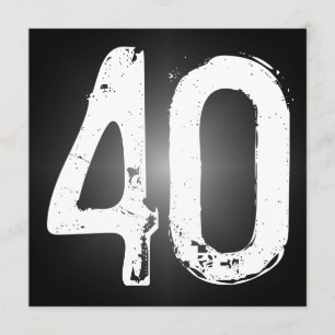 Convite de festas do aniversário de 40 anos