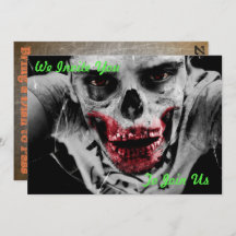 Convite de festas do apocalipse do zombi