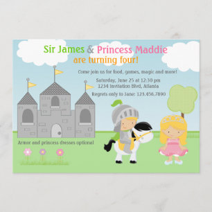 Convite de festas do cavaleiro e da princesa Gême