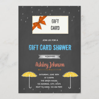 Convite de festas do chá da placa presente