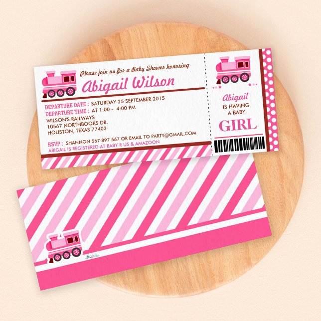 Convite de festas do Chá de fraldas de embarque do (Criador carregado)