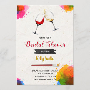 convite de festas do chá de panela de pintura