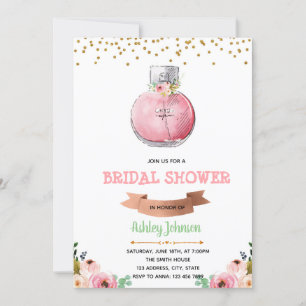 convite de festas do chá de panela Perfume