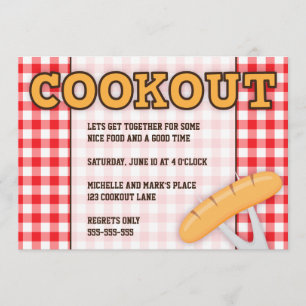 Convite de festas do CHURRASCO do Cookout com