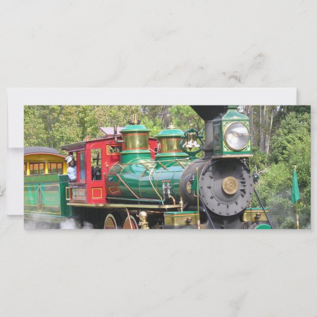 Convite de festas do comboio a vapor (Frente)