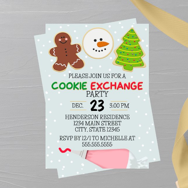 Convite de festas do Cookie Exchange (Criador carregado)