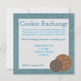 Convite de festas do Cookie Exchange