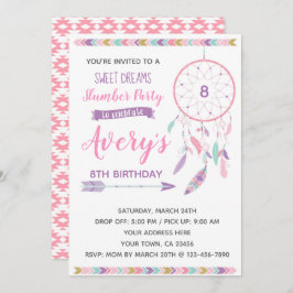 Convite de festas do descanso de Dreamcatcher