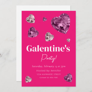 Convite de festas do Dia de Galentine