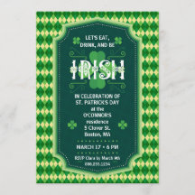 Convite de festas do dia de St Patrick
