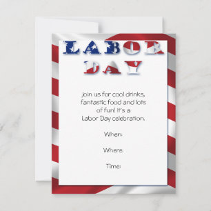Convite de festas do Dia do Trabalho com Bandeira