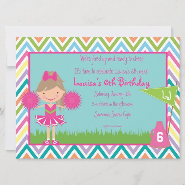 Convite de festas do elogio de Chevron (Frente)