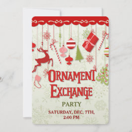 Convite de festas do Enfeites de natal Exchange