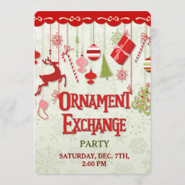 Convite de festas do Enfeites de natal Exchange