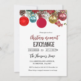 Convite de festas do Enfeites de natal Exchange