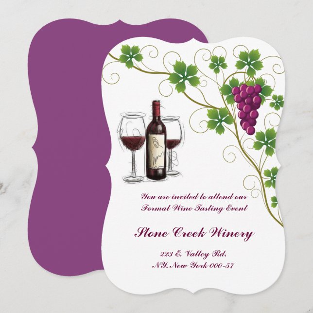 Convite de festas do evento da degustação de (Frente/Verso)