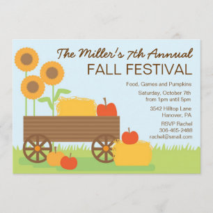 Convite de festas do festival da queda