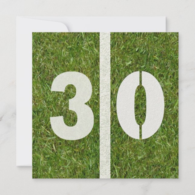 Convite de festas do futebol do aniversário de 30 (Frente)