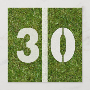 Convite de festas do futebol do aniversário de 30