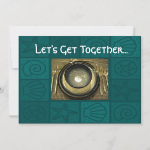 convite de festas do janto de almoço