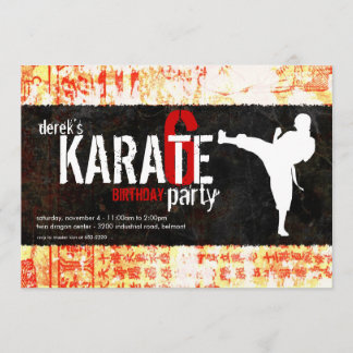 Convite de festas do karaté