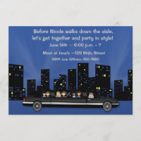 Convite de festas do Limo de Bachelorette