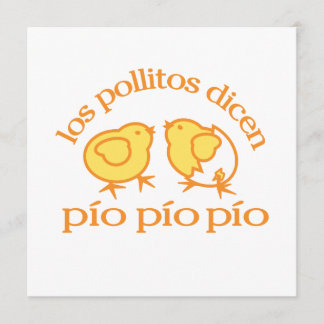 Convite de festas do Los Pollitos Dicen