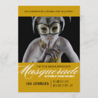 Convite de festas do mascarada
