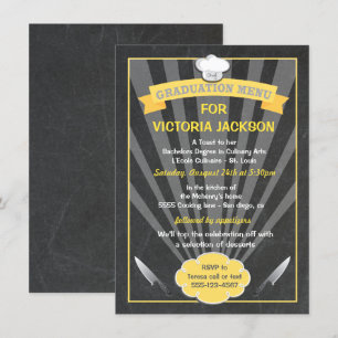 Convite de festas do Menu Graduação de Graduaç
