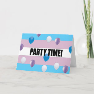 Convite de festas do Orgulho Transgênero