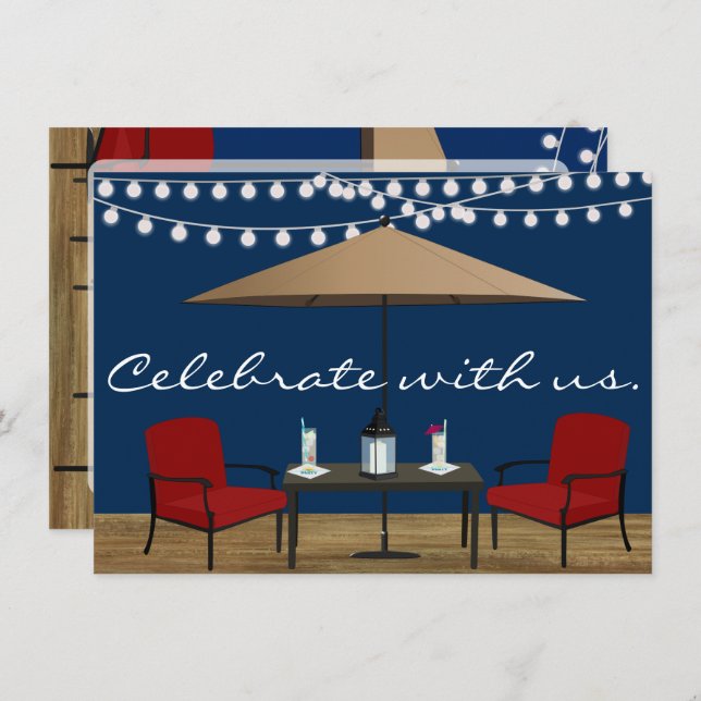 Convite de festas do pátio (Frente/Verso)