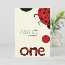 Convite de festas do primeiro aniversario pequeno