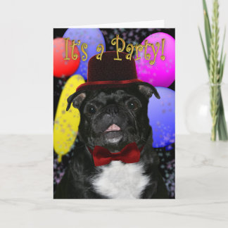 Convite de festas do Pug
