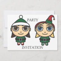 Convite de festas do Santas Little Helpers