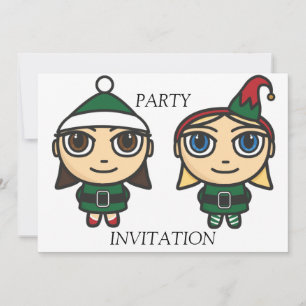 Convite de festas do Santas Little Helpers