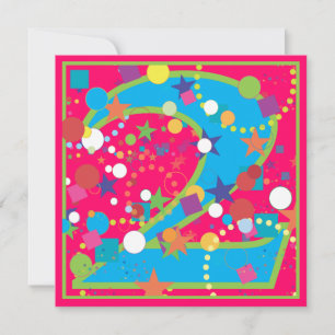 Convite de festas do segundo aniversário do circo