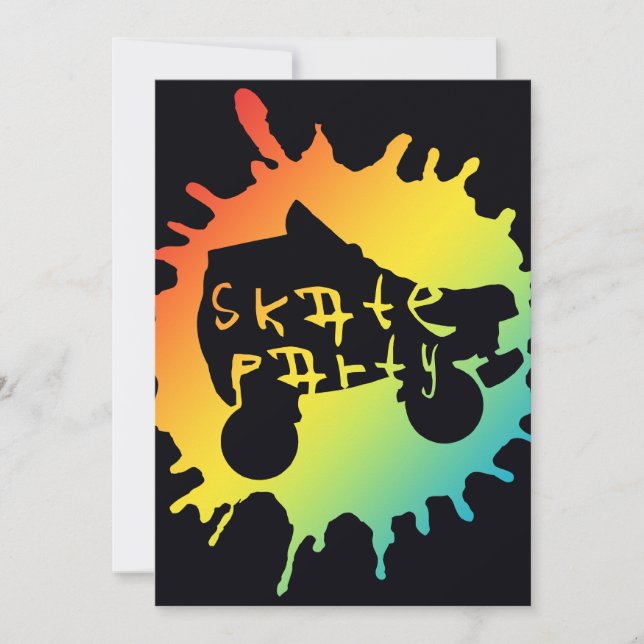 convite de festas do splatz do skate (Frente)