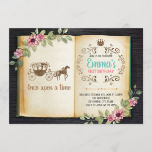 Convite de festas do tema do livro velho