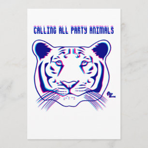 convite de festas do tigre 3D