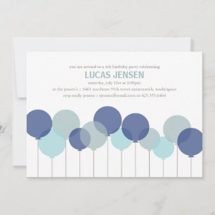 Convite de festas dos balões