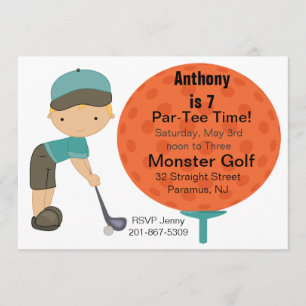 Convite de festas dos Big Golf Ball Boys