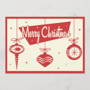 Convite de festas dos ornamento do natal vintage